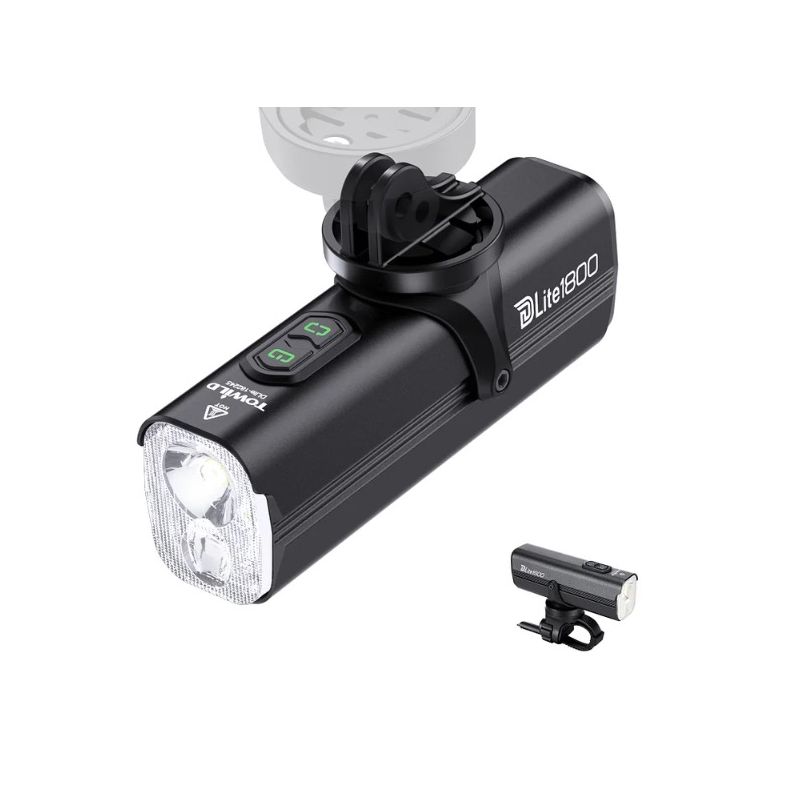 Oplev cykeltilbehør i topklasse med TOWILD DLite 1800 USB genopladelig cykelforlygte LED og cykelsikkerhed