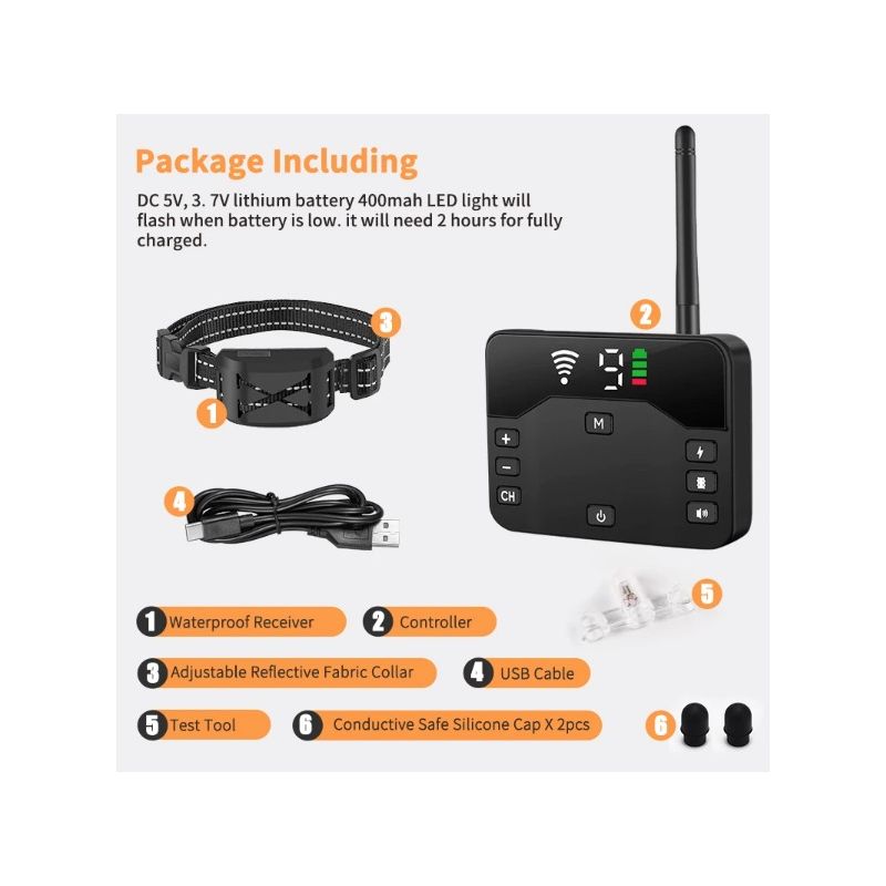 Trådløst dyreindeslutningssystem med justerbart bip vibration chok Innovativt elektronisk hundehegnssæt