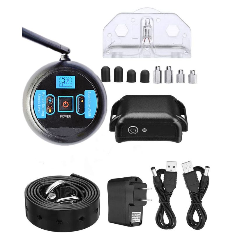 Trådløst hundehegn med genopladeligt vandtæt træningshalsbånd nem opsætning hundegrænsesystem justerbart