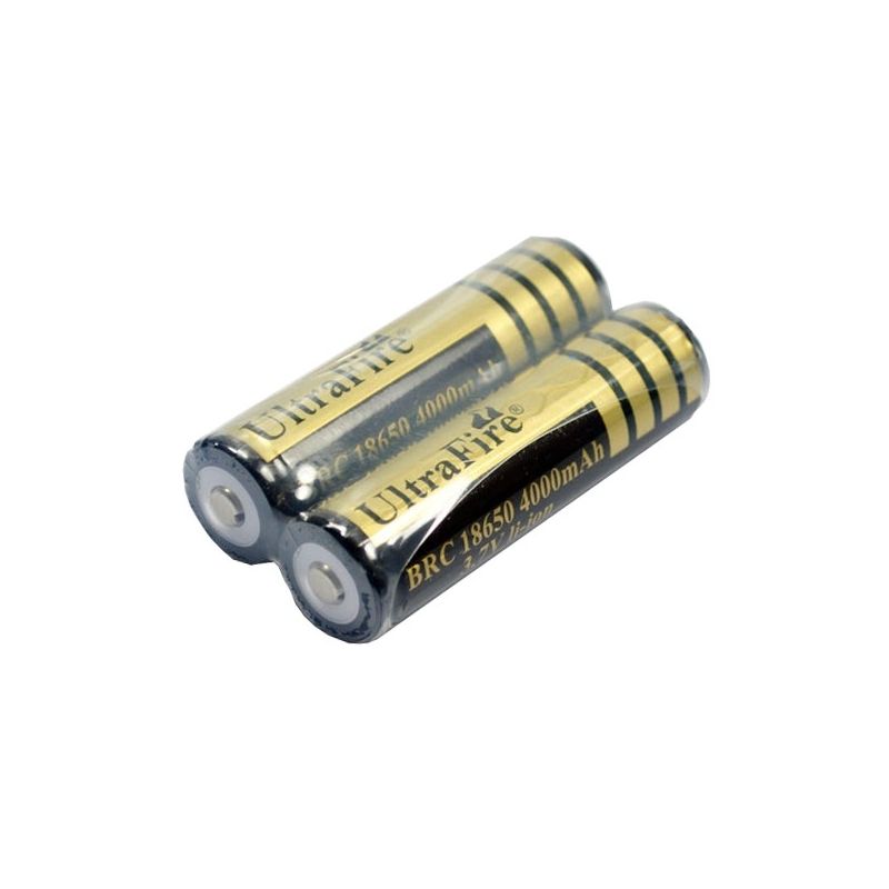 Ultrafire BRC 4000mAh 3.7V li-ion batterier miljøvenlige og lang levetid til elektroniske enheder 2 stk
