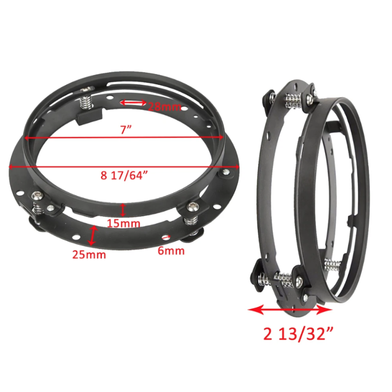 7 tommer motorcykel LED forlygte til Harley Jeep Wrangler Hummer 75W IP67 vandtæt off-road energieffektiv