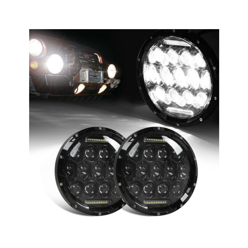 7 tommer motorcykel LED forlygte til Harley Jeep Wrangler Hummer 75W IP67 vandtæt off-road energieffektiv
