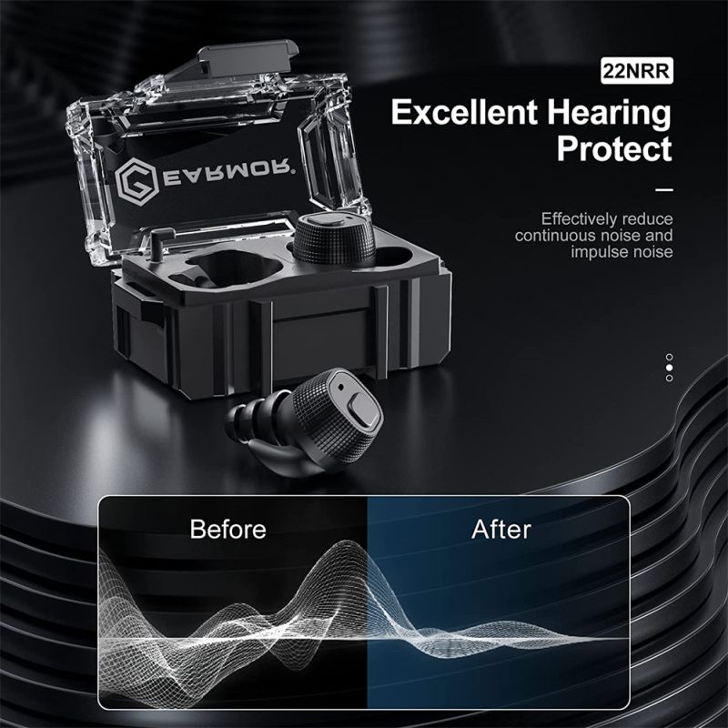 EARMOR M20 taktiske ørepropper med avanceret støjreduktion høreværn og dobbelte lydtilstande til retshåndhævelse