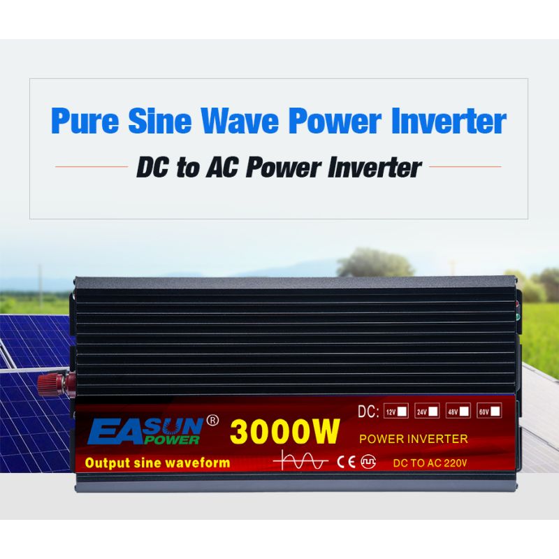 EASUN Ren Sinus Bølge Power Inverter 2000W/3000W/4000W/5000W 12V/24V til 220V Højtydende og Energieffektiv