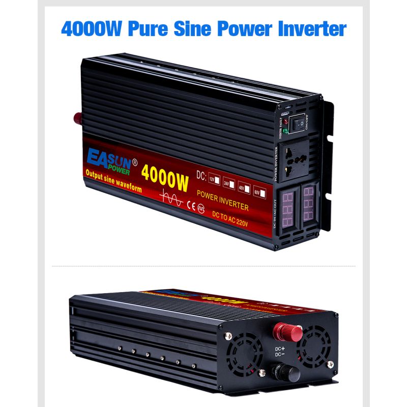 EASUN Ren Sinus Bølge Power Inverter 2000W/3000W/4000W/5000W 12V/24V til 220V Højtydende og Energieffektiv