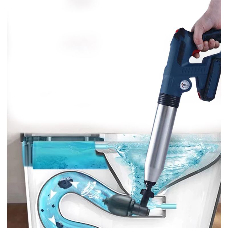 Elektrisk kloakudgravningsværktøj til hurtig blokering fjernelse med højtryksluftteknologi og rustfrit stål konstruktion