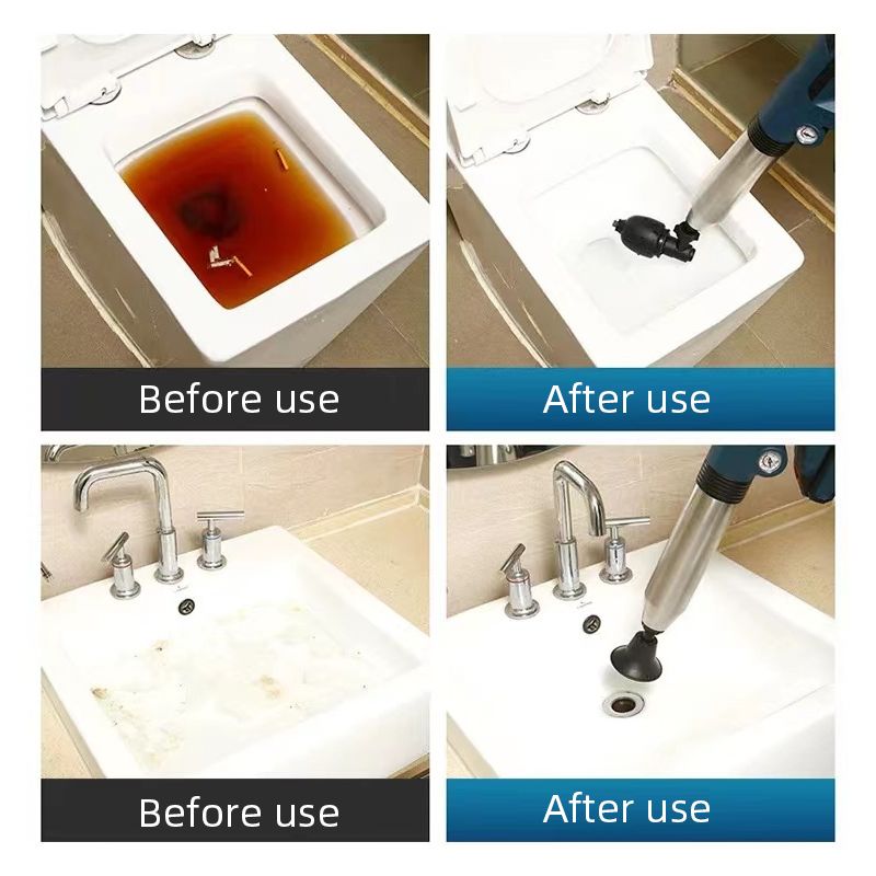 Elektrisk kloakudgravningsværktøj til hurtig blokering fjernelse med højtryksluftteknologi og rustfrit stål konstruktion