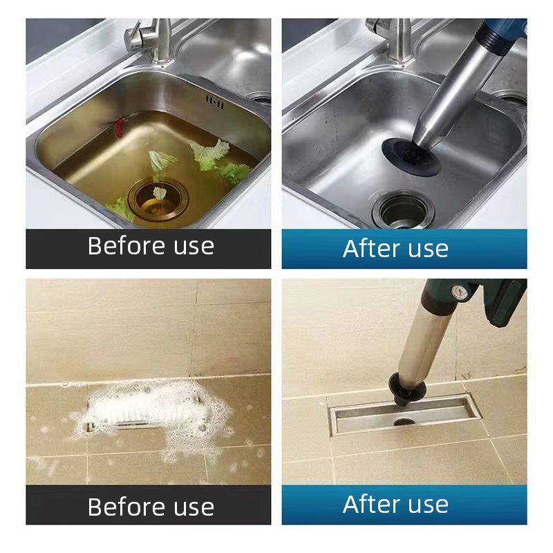 Elektrisk kloakudgravningsværktøj til hurtig blokering fjernelse med højtryksluftteknologi og rustfrit stål konstruktion