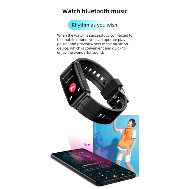 EP01 Blodglukose Sukker Smart Watch - EKG, HRV, puls, temp. 1,47