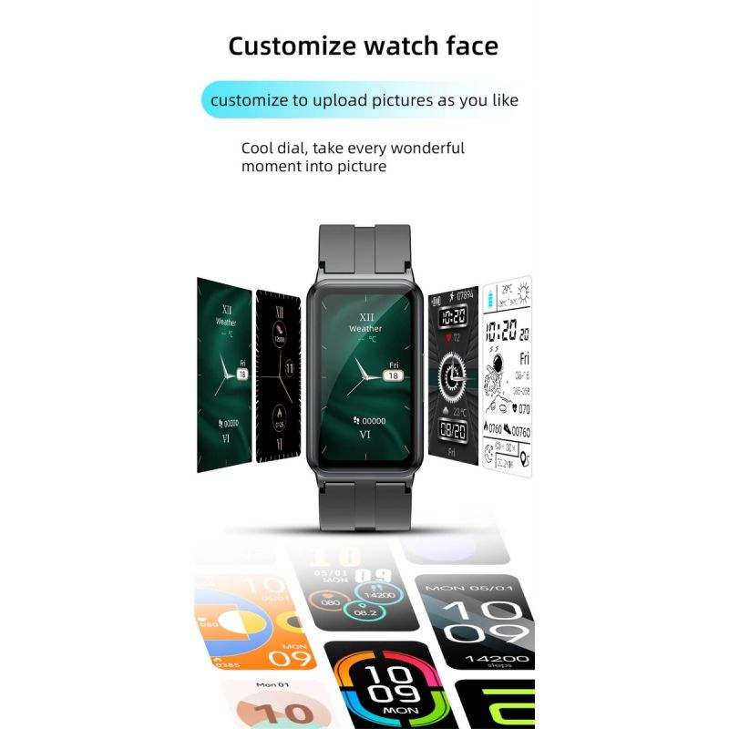 EP01 Blodglukose Sukker Smart Watch - EKG, HRV, puls, temp. 1,47