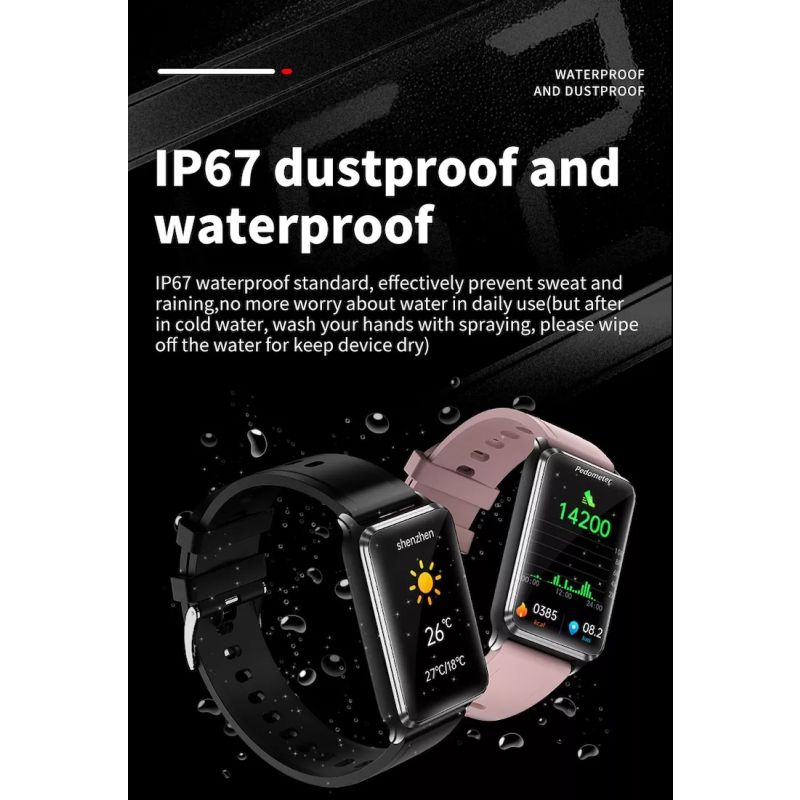 EP02 Blodglukose Smartwatch EKG HRV Temperatur – 1,57