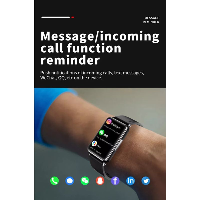 EP02 Blodglukose Smartwatch EKG HRV Temperatur – 1,57