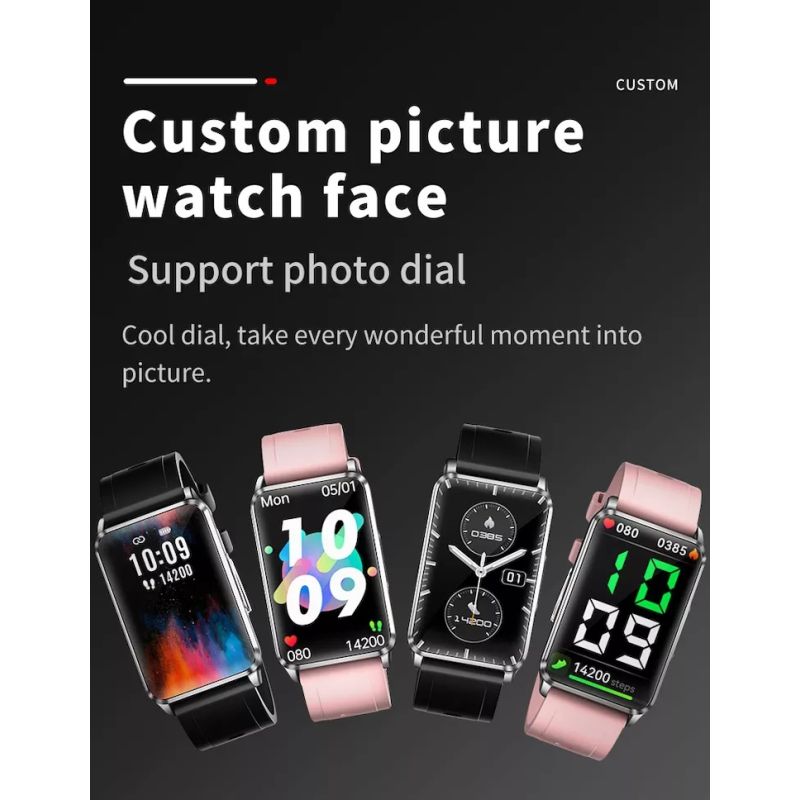 EP02 Blodglukose Smartwatch EKG HRV Temperatur – 1,57