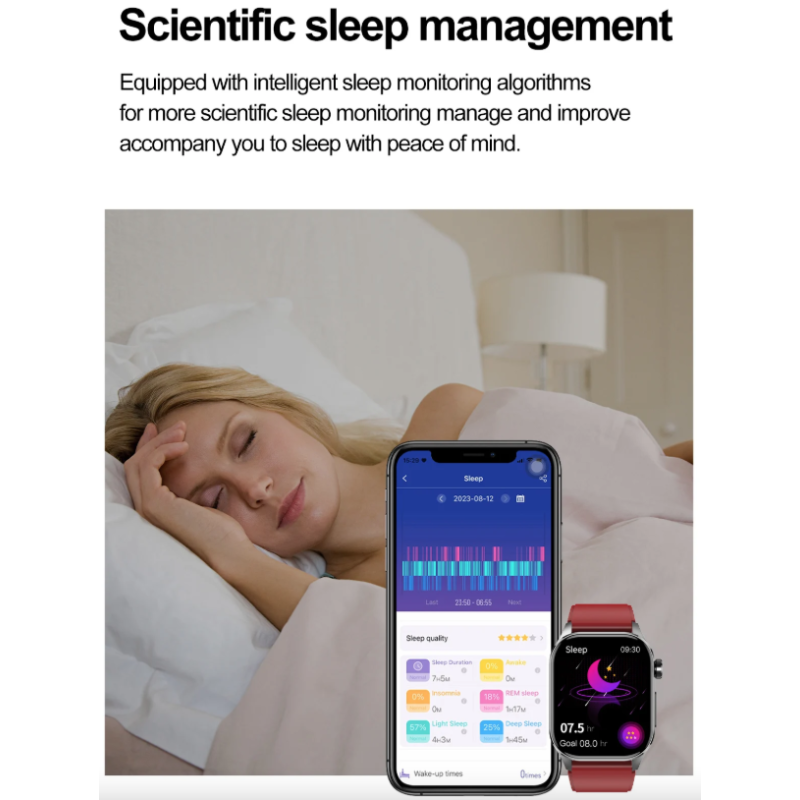 E580 Smartwatch: Blodsukker, EKG, Puls & Blodtryk! IP68 Vandtæt Sundhedsovervågning til Ældre