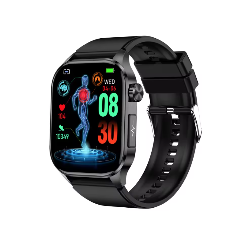 E580 Smartwatch: Blodsukker, EKG, Puls & Blodtryk! IP68 Vandtæt Sundhedsovervågning til Ældre