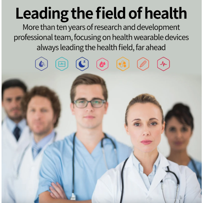 E580 Smartwatch: Blodsukker, EKG, Puls & Blodtryk! IP68 Vandtæt Sundhedsovervågning til Ældre