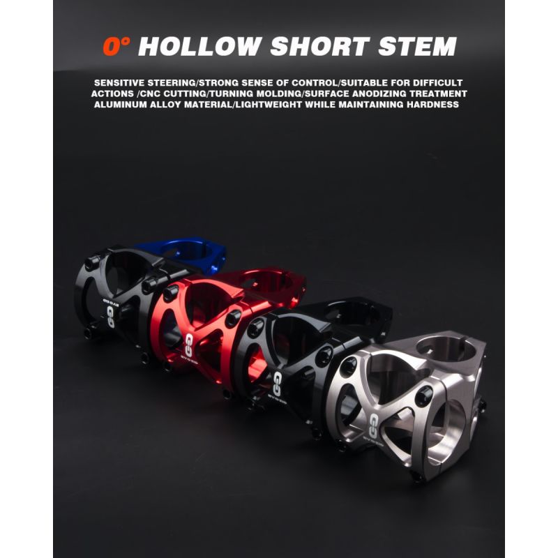 Oplev EVOSID MTB Stem 31,6mm i sort rød titanium eller sort blå letvægt aluminiumslegering kort power 40mm