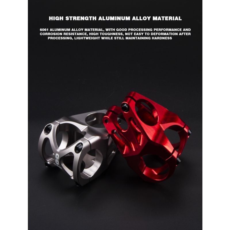 Oplev EVOSID MTB Stem 31,6mm i sort rød titanium eller sort blå letvægt aluminiumslegering kort power 40mm