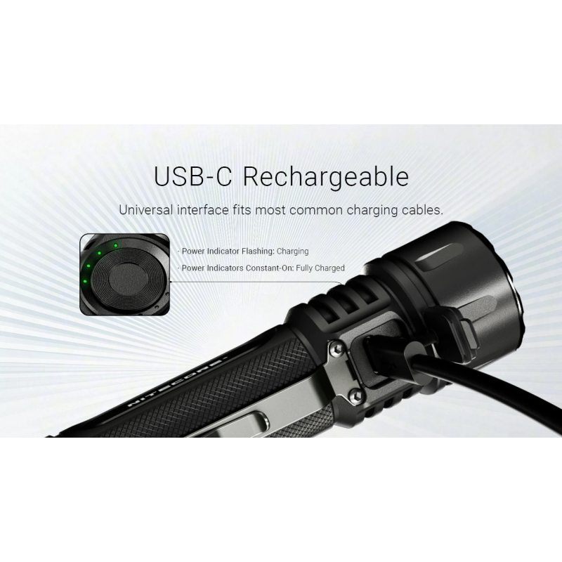Nitecore EX7 6000 Lumen USB-C Genopladelig Lommelygte - Kraftig & Robust