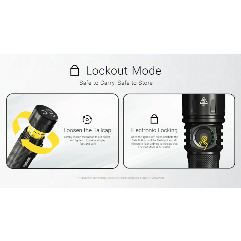 Nitecore EX7 6000 Lumen USB-C Genopladelig Lommelygte - Kraftig & Robust