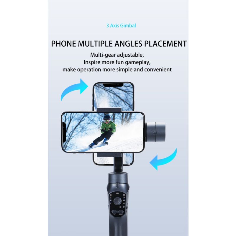 F10 Pro Stabilizer 3-akset telefon Gimbal til jævn videokvalitet og ansigtsgenkendelse Android iPhone kompatibel
