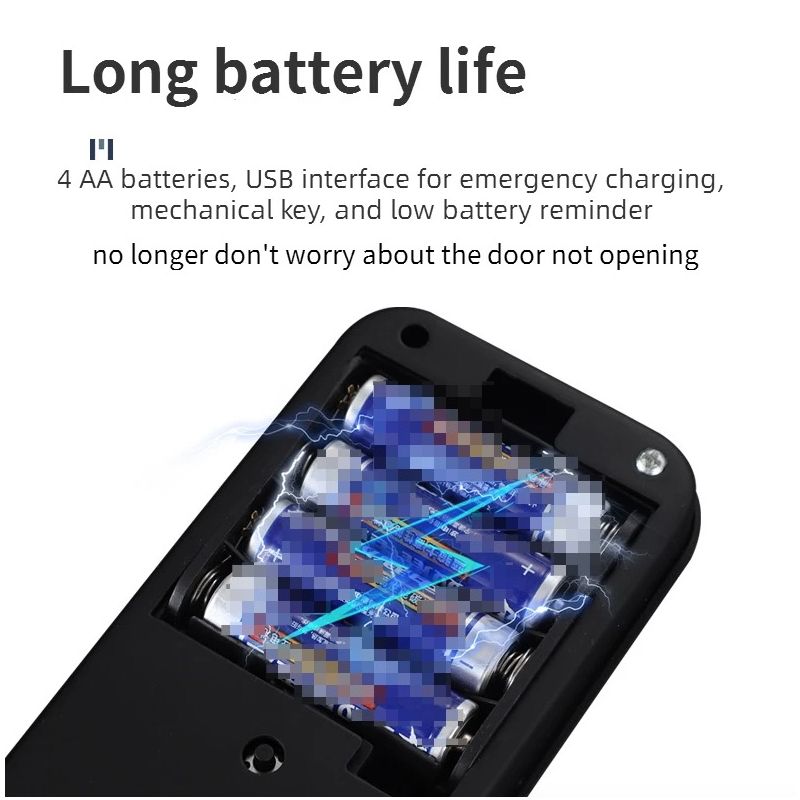 Elektronisk Smart Dørlås Biometrisk Fingeraftryk Elegant Design til Nøglefri Adgang og Hjemmesikkerhed