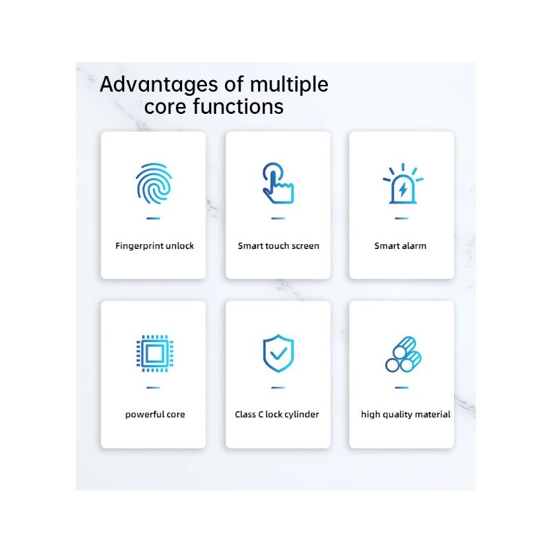 Elektronisk Smart Dørlås Biometrisk Fingeraftryk Elegant Design til Nøglefri Adgang og Hjemmesikkerhed