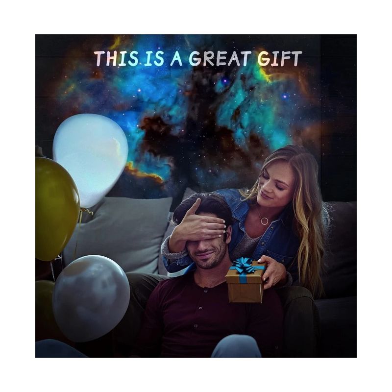 Natlampe Galakse Projektor 360° Rotation Stjernehimmel Projektor himmelsk flugt for børn og voksnes planetarium