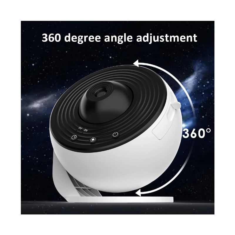 Natlampe Galakse Projektor 360° Rotation Stjernehimmel Projektor himmelsk flugt for børn og voksnes planetarium