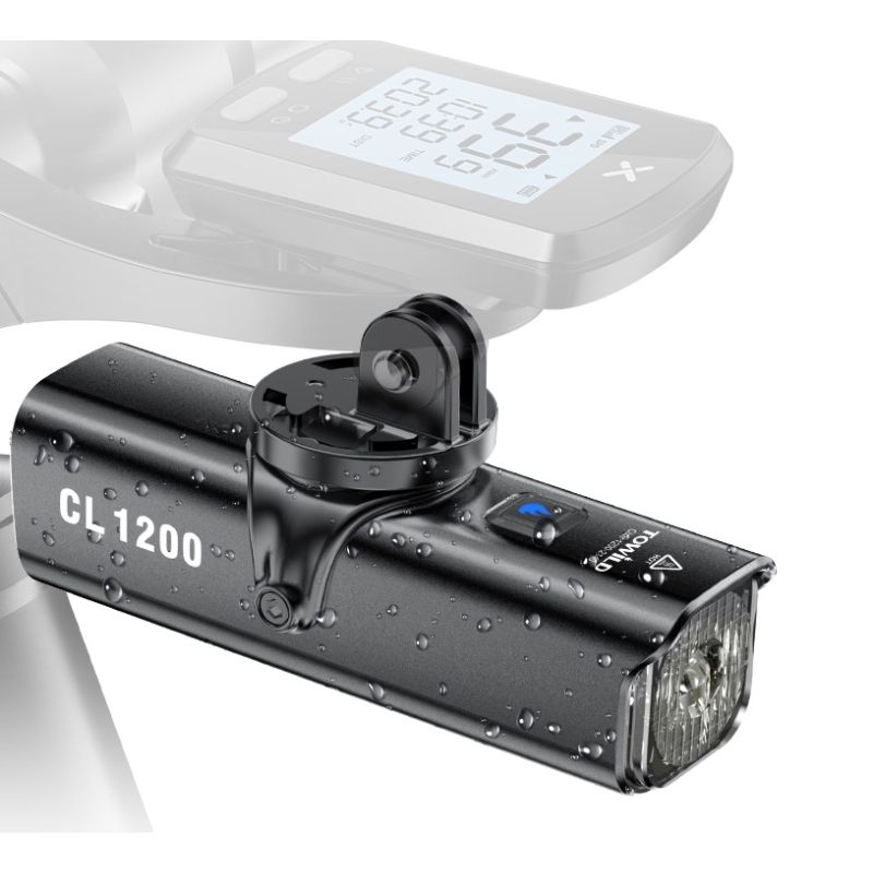 TOWILD CL1200 cykelforlygte 1200LM med USB genopladelig 21700 4000mAh batteri LED lys til pendling og natcykling