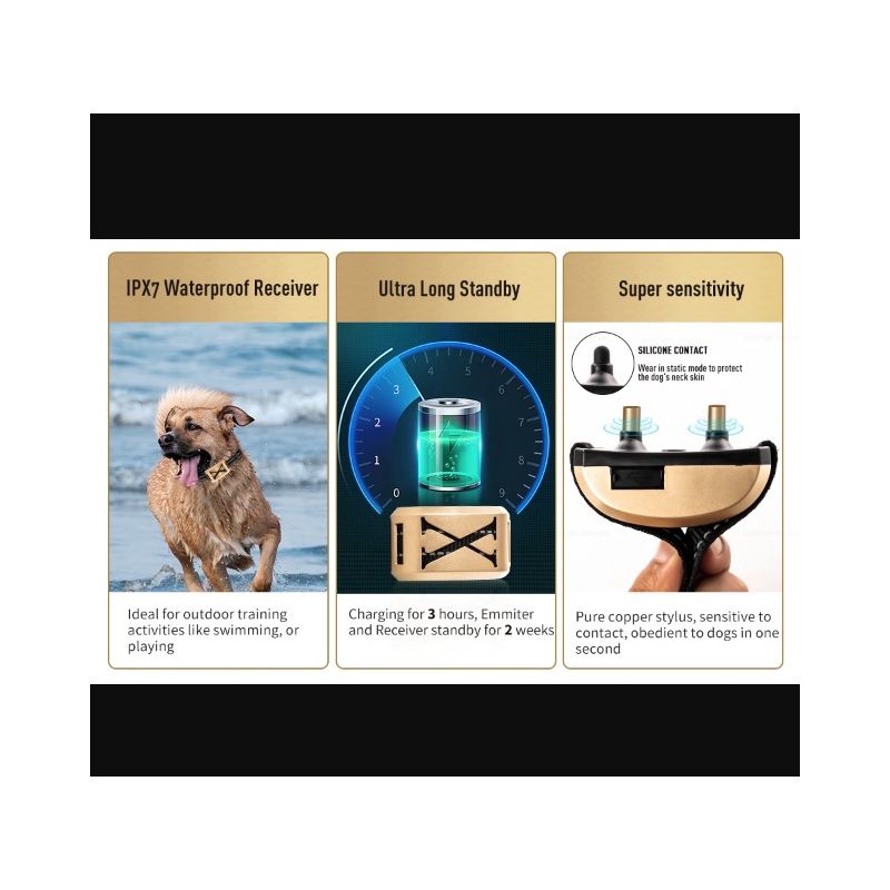 Trådløst Elektronisk Hegn med Elektrisk Stødhalsbånd Ergonomisk Design til Kæledyrssikkerhed og Træning