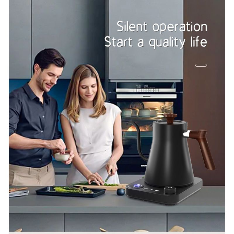Elektrisk svanehals-kedel med realtids temperaturkontrol hurtig opvarmning præcis hældning sikkert design