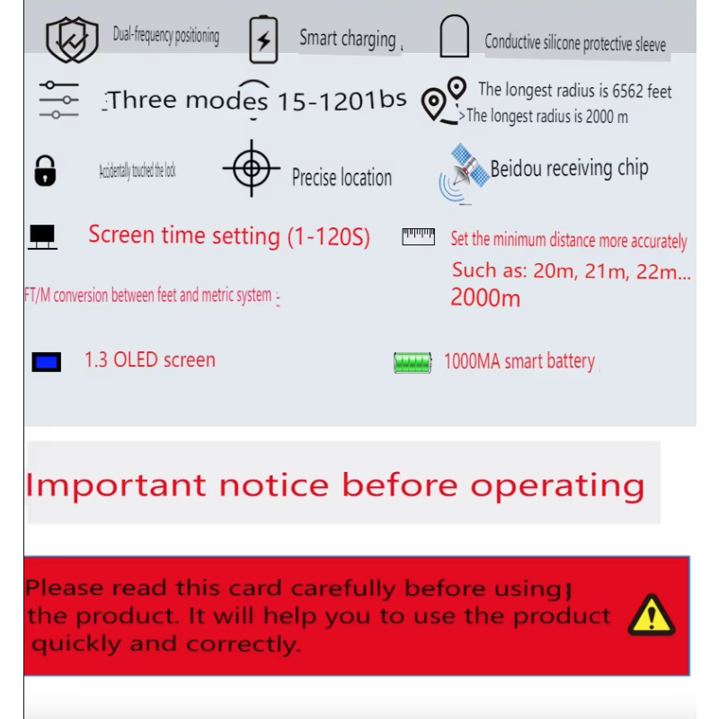 GPS Trådløst Hundehegn System med OLED Skærm Hundetrænings Halsbånd og Automatisk Gøende Stop Enhed
