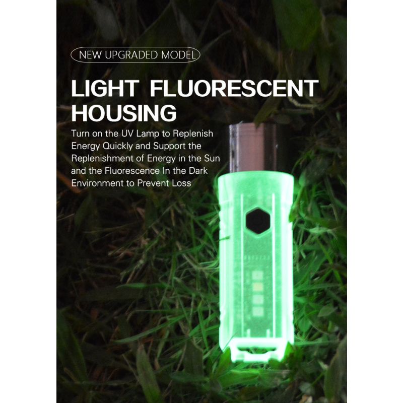 GT13 TIKI Mini nøglering lys USB-genopladelig 1000 lumen kompakt letvægts bærbar belysning til udendørs brug