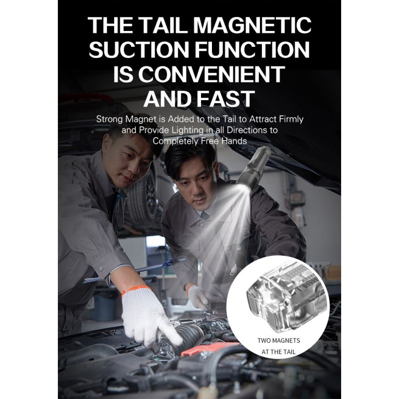 GT13 TIKI Mini nøglering lys USB-genopladelig 1000 lumen kompakt letvægts bærbar belysning til udendørs brug