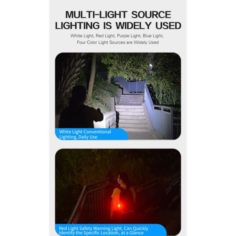 GT13 TIKI Mini nøglering lys USB-genopladelig 1000 lumen kompakt letvægts bærbar belysning til udendørs brug