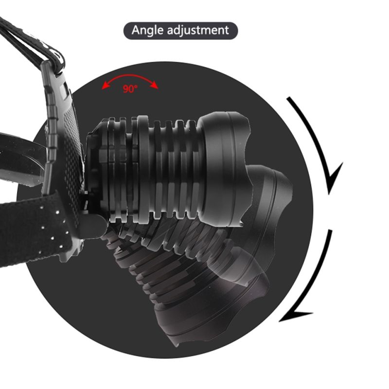 Mest kraftfulde XHP70 LED forlygte 8000 lumen USB genopladelig IPX5 vandtæt perfekt til natfiskeri