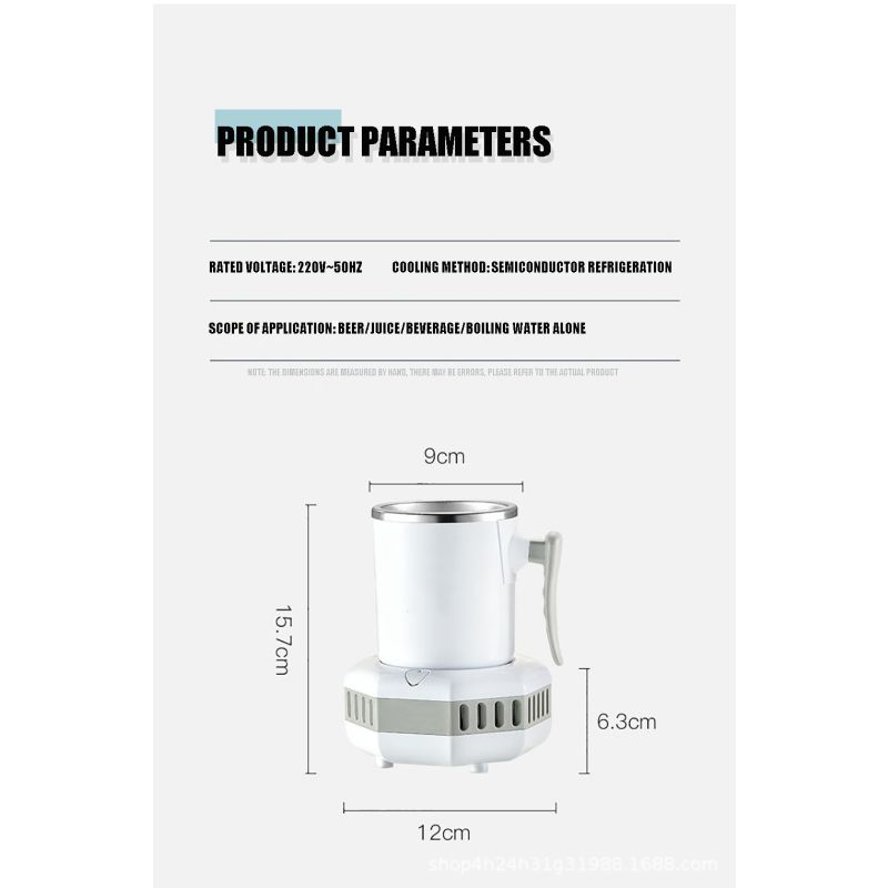 Instant Cooler-Cup Cooler elektrisk sommerdrikkekøler med hurtig temperaturreduktion bærbar køleløsning