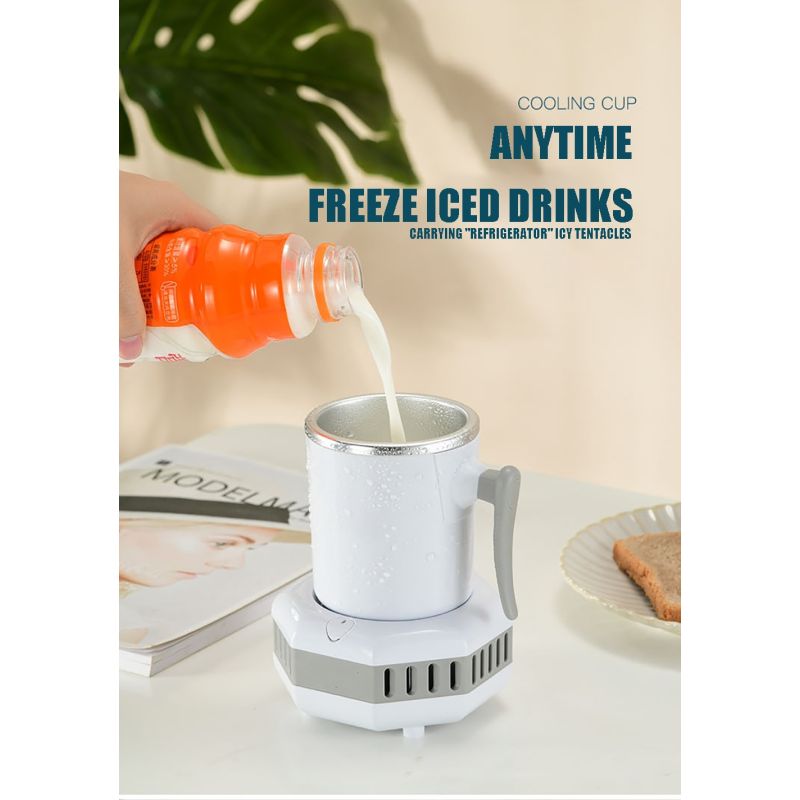 Instant Cooler-Cup Cooler elektrisk sommerdrikkekøler med hurtig temperaturreduktion bærbar køleløsning