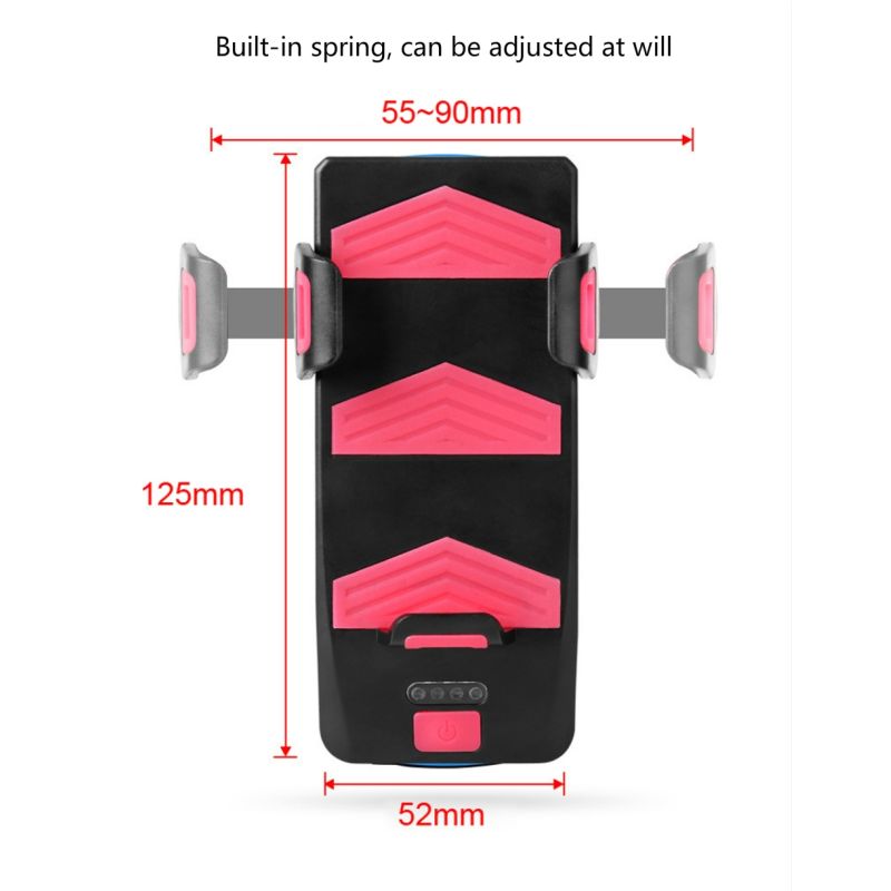 Multifunktionel cykellampe 800 lumens LED cykellys med powerbank telefonholder og cykelhorn til natcykling