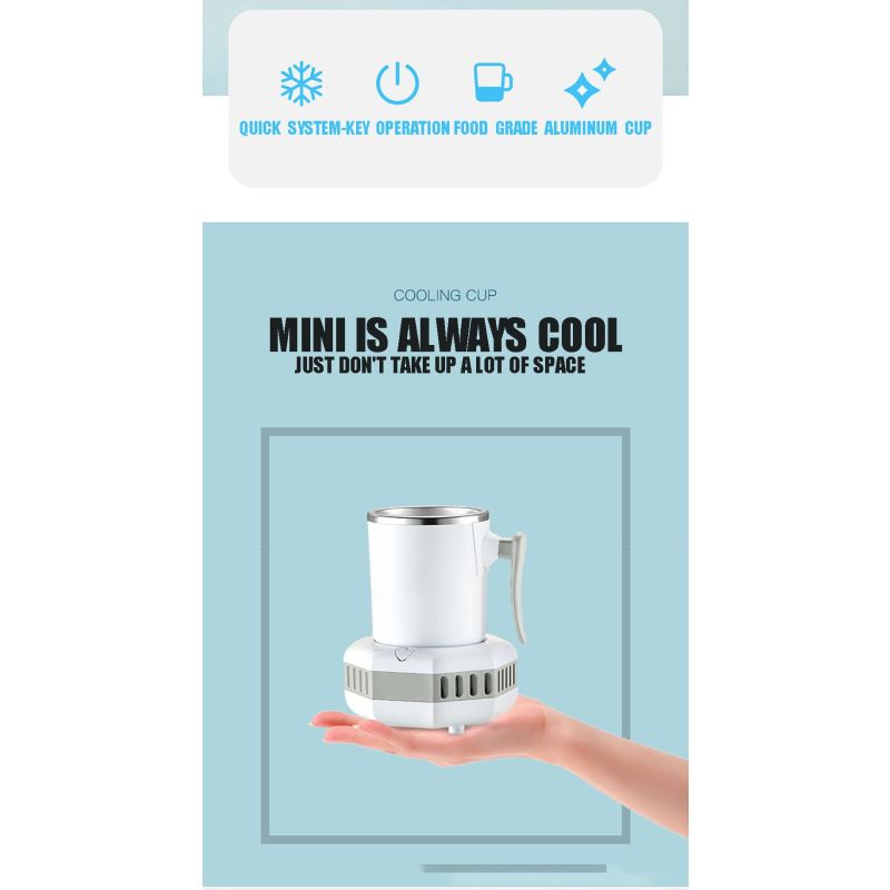 Instant Cooler-Cup Cooler elektrisk sommerdrikkekøler med hurtig temperaturreduktion bærbar køleløsning