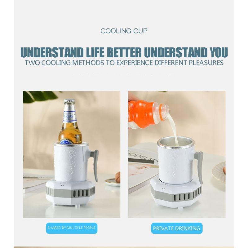 Instant Cooler-Cup Cooler elektrisk sommerdrikkekøler med hurtig temperaturreduktion bærbar køleløsning