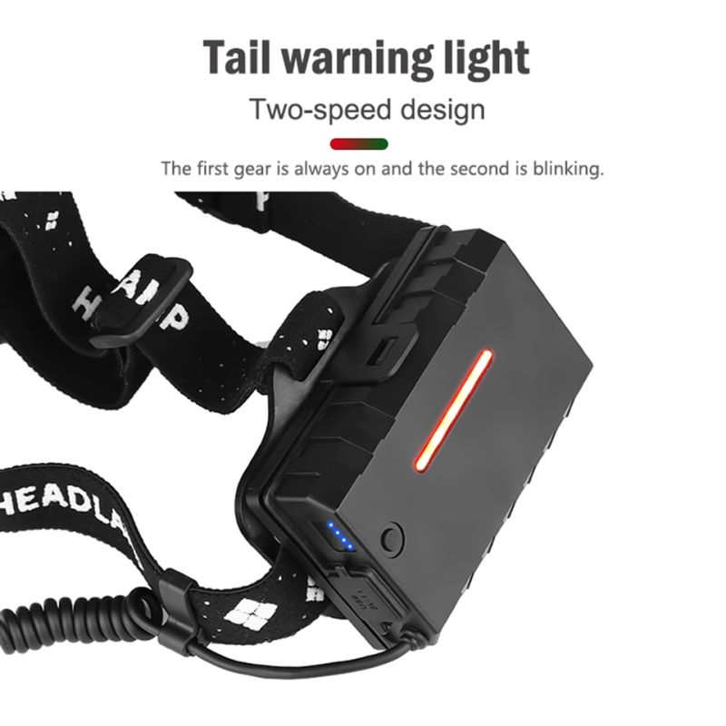 Mest kraftfulde XHP70 LED forlygte 8000 lumen USB genopladelig IPX5 vandtæt perfekt til natfiskeri