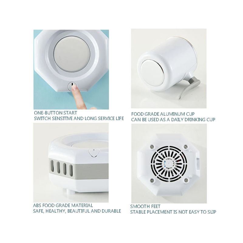 Instant Cooler-Cup Cooler elektrisk sommerdrikkekøler med hurtig temperaturreduktion bærbar køleløsning