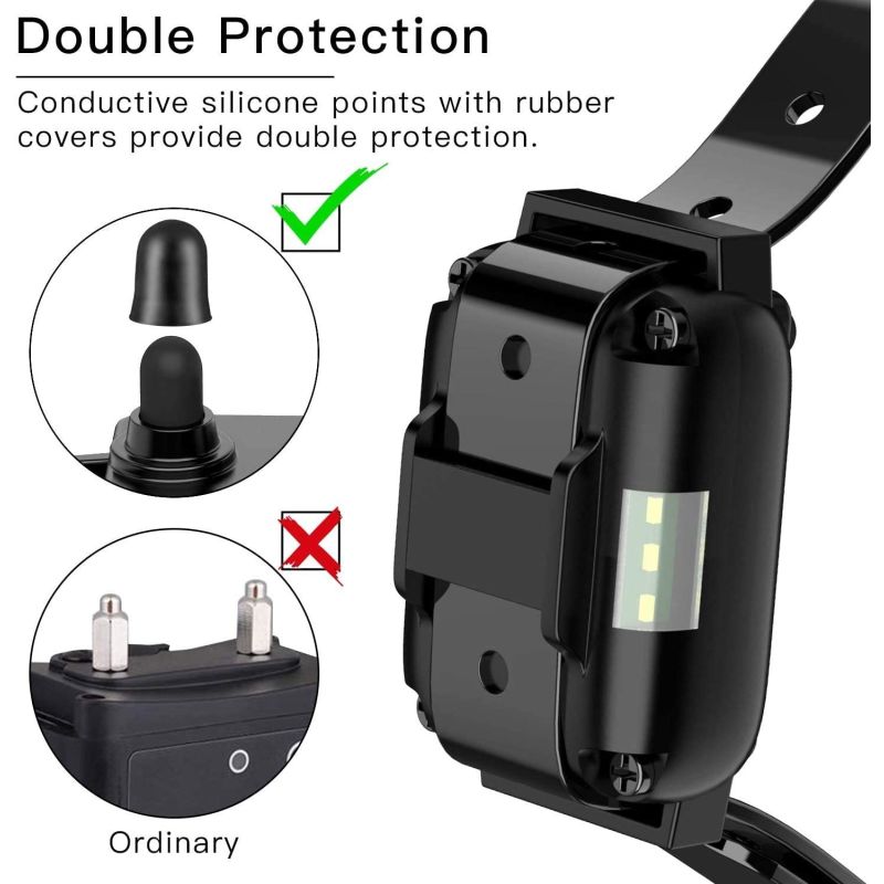 800m elektrisk hundetræningskrave med LCD skærm vandtæt genopladelig til effektiv udendørs hundelydighedstræning