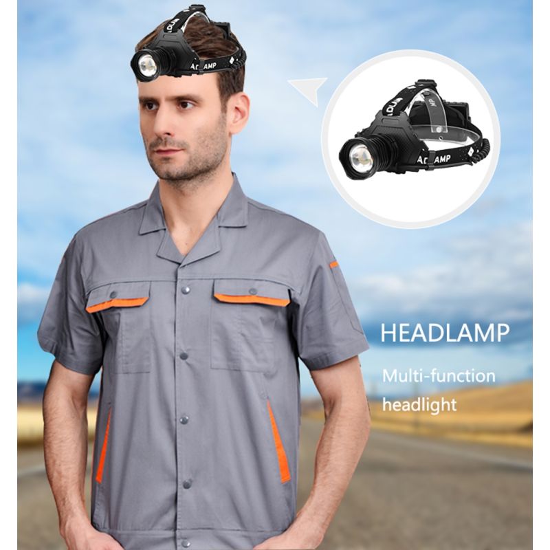 Mest kraftfulde XHP70 LED forlygte 8000 lumen USB genopladelig IPX5 vandtæt perfekt til natfiskeri