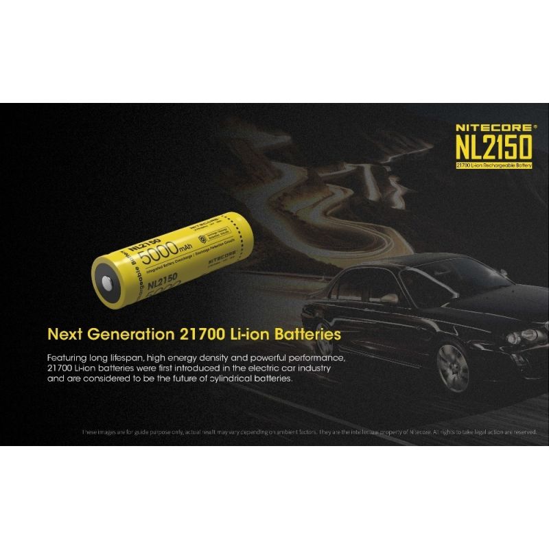 NITECORE NL2150 5000mAh 3.6V Li-ion Genopladeligt Højtydende Batteri til Udendørs og Professionelt Udstyr