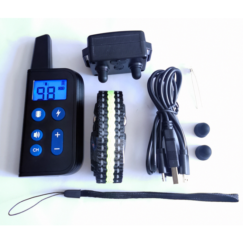 Ny 2020 elektrisk hundetræningskrave vandtæt 1000m rækkevidde fjernbetjening LCD-skærm tilpasselig træning