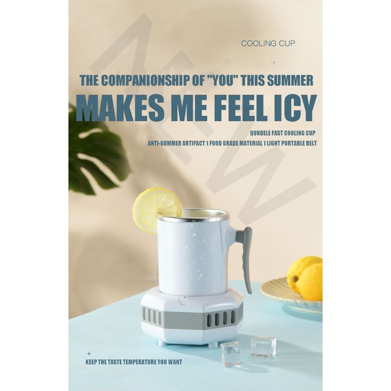 Instant Cooler-Cup Cooler elektrisk sommerdrikkekøler med hurtig temperaturreduktion bærbar køleløsning