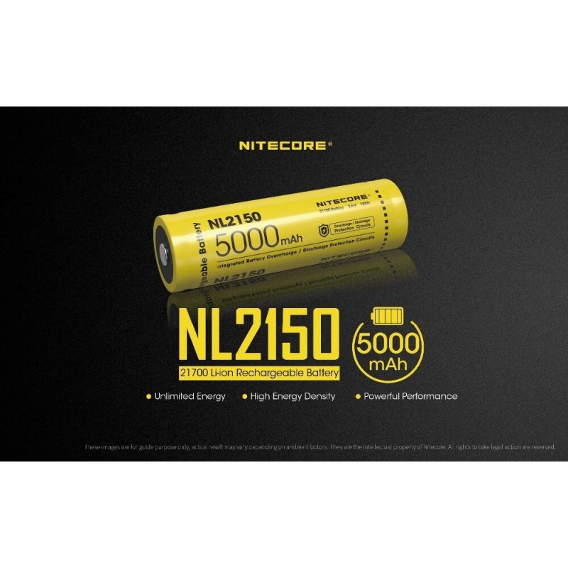 NITECORE NL2150 5000mAh 3.6V Li-ion Genopladeligt Højtydende Batteri til Udendørs og Professionelt Udstyr